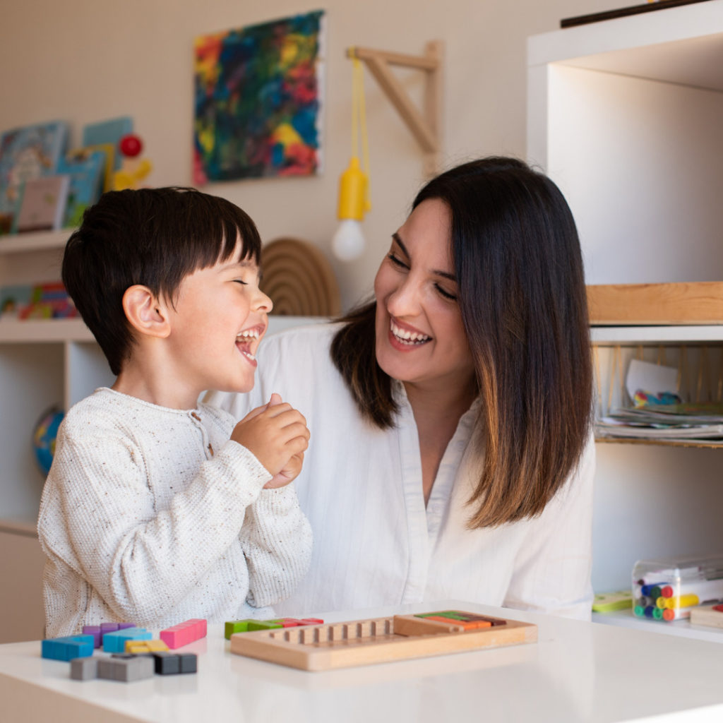 Montessori mom and child