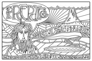 Advent Journey Coloring Poster illustrated ministry