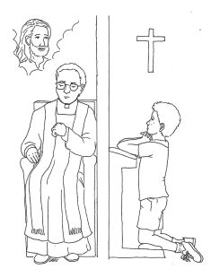 Confession Coloring Page st rita