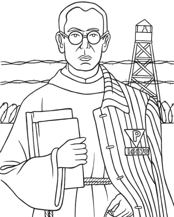 St. Maximilian Kolbe Coloring Pages - The Catholic Homeschool