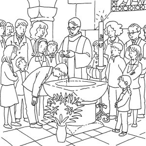 baptism printable free coloring