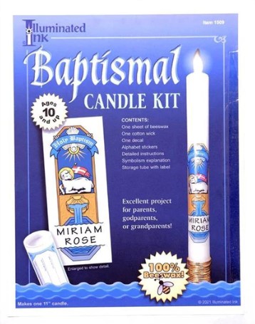 baptismal candle kit holy heroes