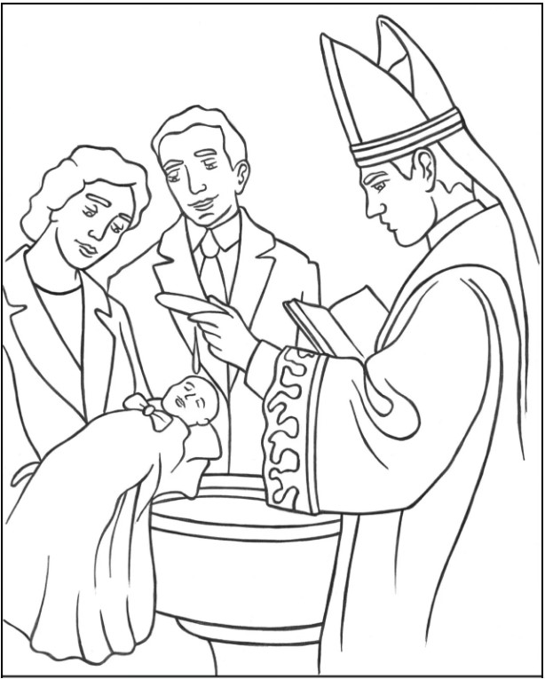 Baptism Coloring Pages And Drawing - The Catholic Homeschool