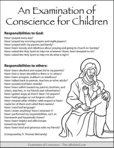 examination of conscience for children the catholic kid