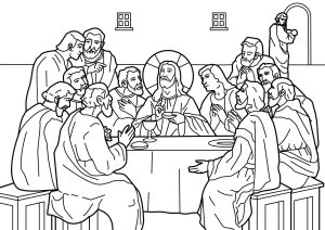last supper get coloring pages