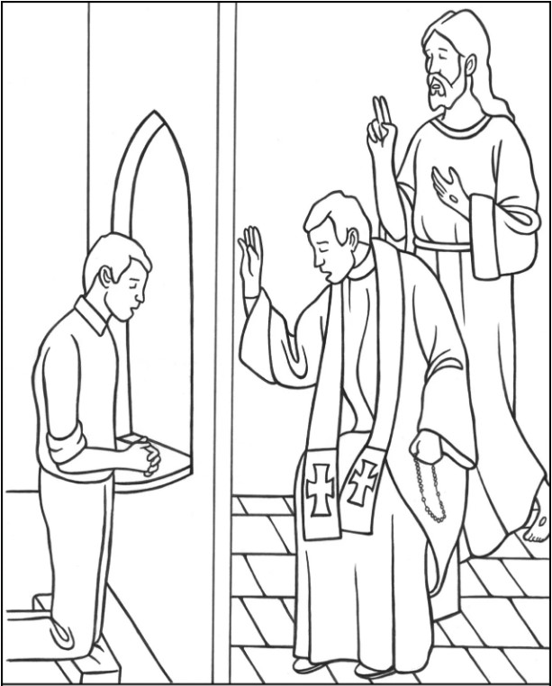 Confession Coloring Pages And Drawing - The Catholic Homeschool