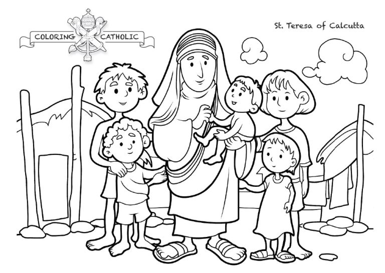 St. Teresa Of Calcutta Coloring Pages And Drawing - The Catholic Homeschool