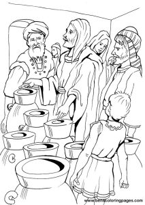 water to wine miracle bens coloring pages