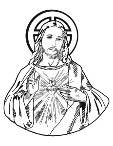 Sacred Heart Coloring Page sd cason