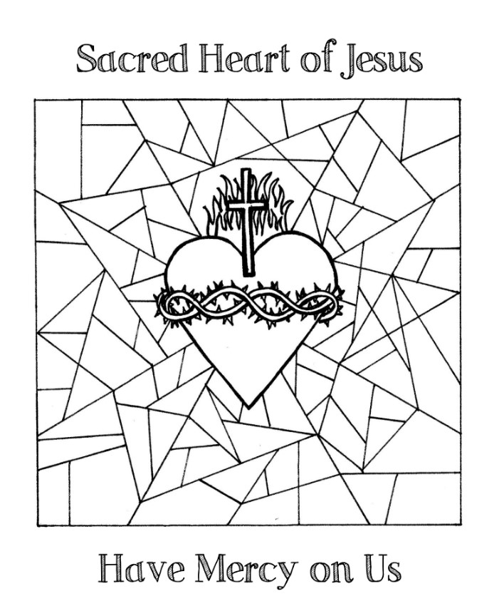 Sacred Heart Coloring Pages And Drawing - The Catholic Homeschool