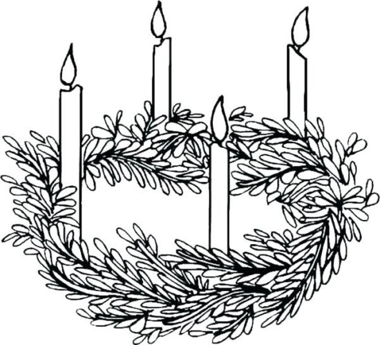 Advent-Candles-and-Wreath-Coloring-Page